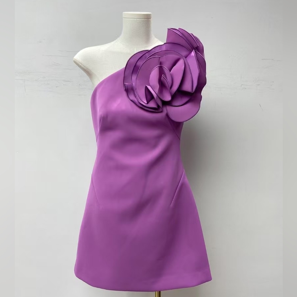 AclerTurflea Floral One-Shoulder Minidress